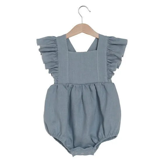 - Cute Girls' Linen Romper - Cute Girls' Linen Romper - Cute Girls' Linen Romper - Cute Girls' Linen Romper