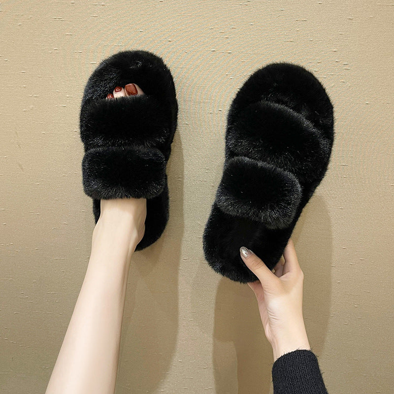- Women’s Fuzzy Slippers