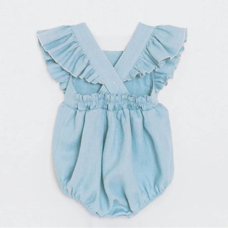 - Cute Girls' Linen Romper - Cute Girls' Linen Romper - Cute Girls' Linen Romper - Cute Girls' Linen Romper