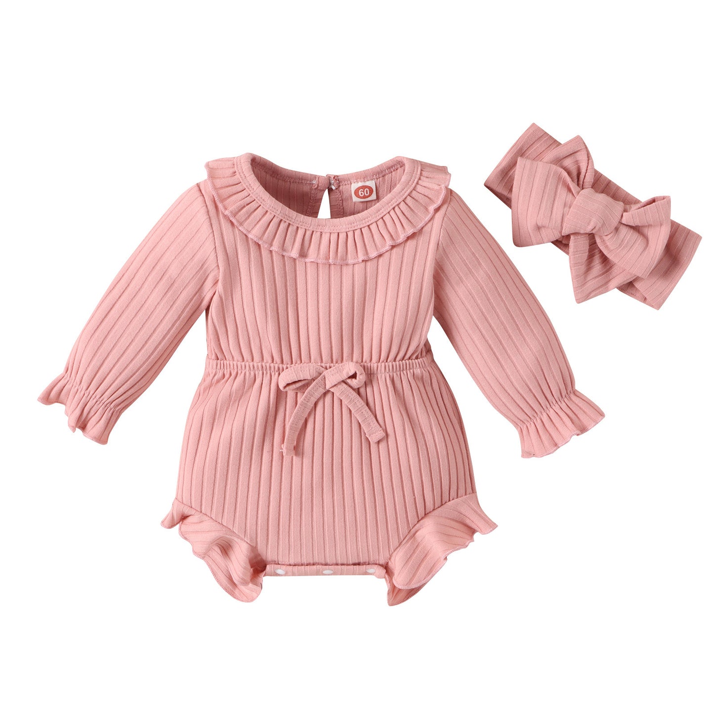 - Baby Girl Striped Romper Set - Baby Girl Striped Romper Set