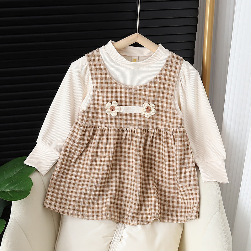 - Baby Girl Long Sleeve Dress Set - Baby Girl Long Sleeve Dress Set