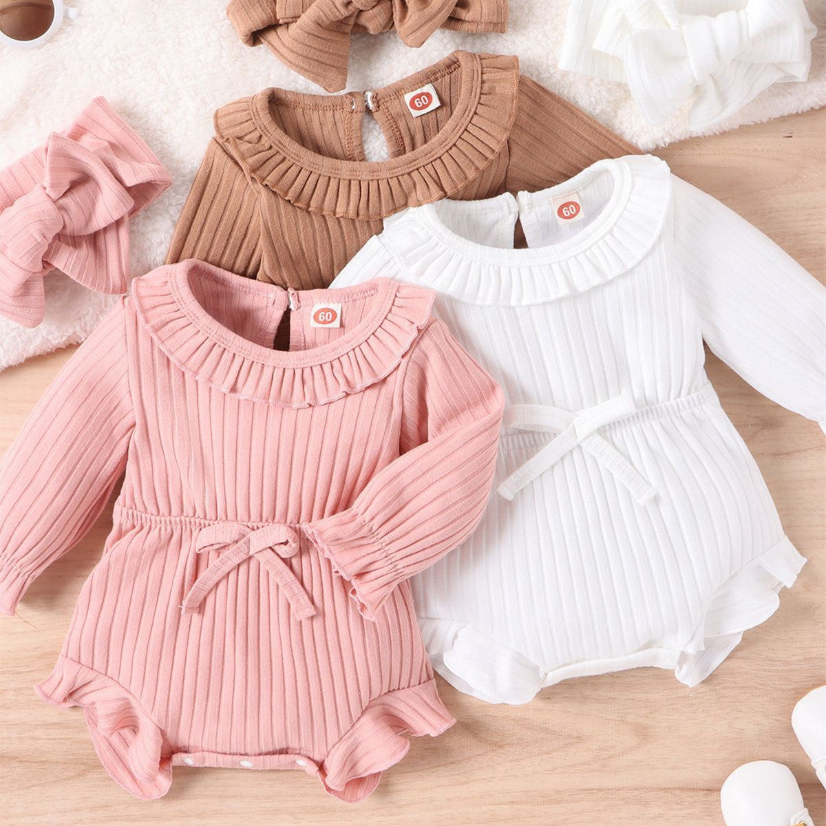 - Baby Girl Striped Romper Set - Baby Girl Striped Romper Set - Baby Girl Striped Romper Set