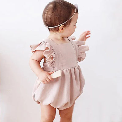 - Cute Girls' Linen Romper - Cute Girls' Linen Romper -  Cute Girls' Linen Romper -  Cute Girls' Linen Romper
