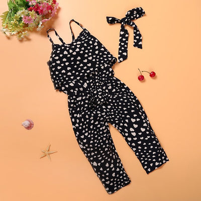 - Girls Summer Polka Dot Jumpsuit Set - Girls Summer Polka Dot Jumpsuit Set -  Girls Summer Polka Dot Jumpsuit Set