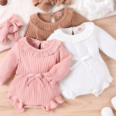 - Baby Girl Striped Romper Set - Baby Girl Striped Romper Set -  Baby Girl Striped Romper Set