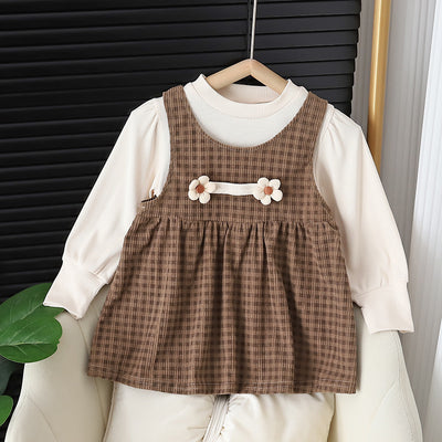 - Baby Girl Long Sleeve Dress Set -  Baby Girl Long Sleeve Dress Set