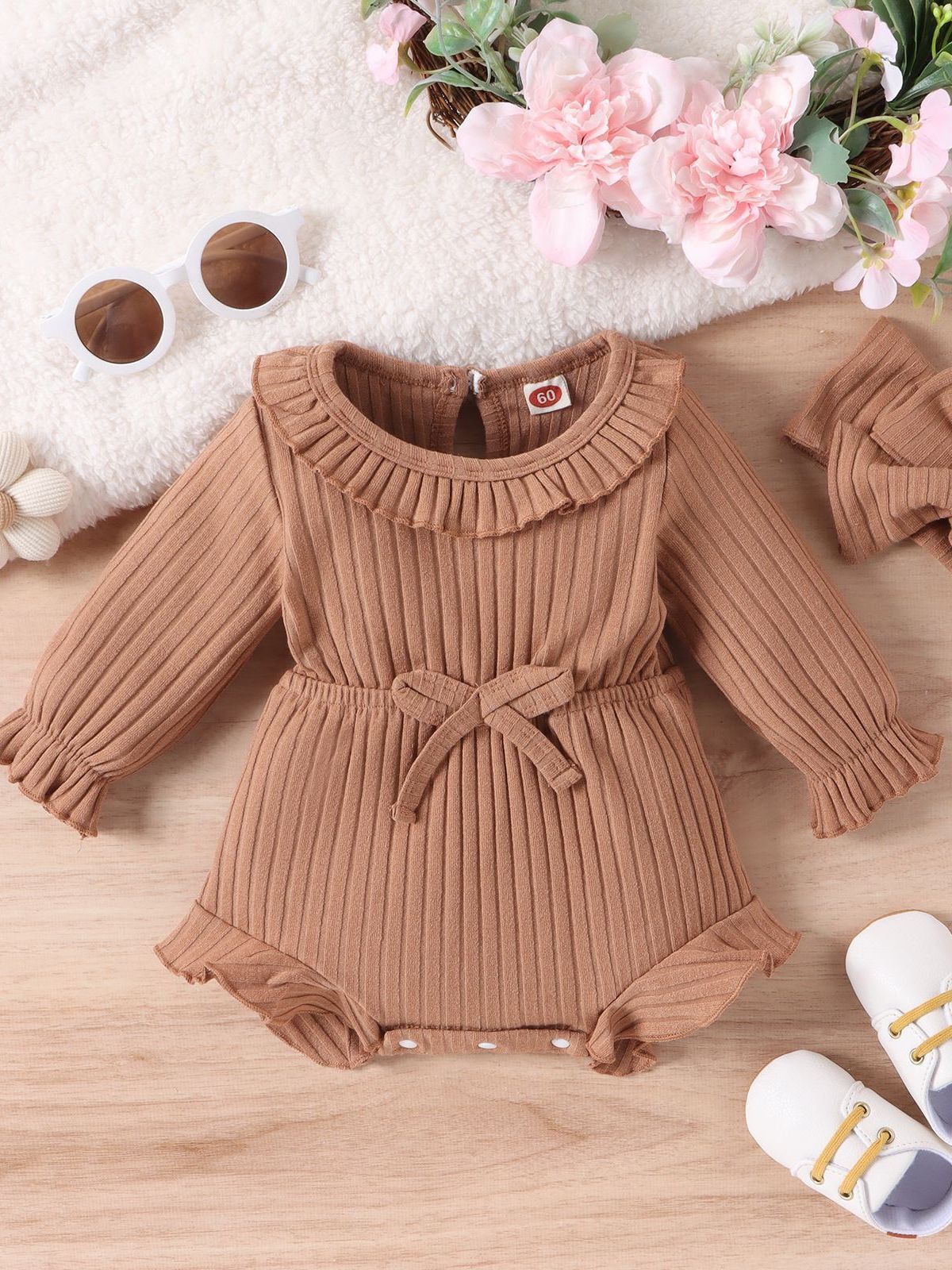 - Baby Girl Striped Romper Set - Baby Girl Striped Romper Set -  Baby Girl Striped Romper Set